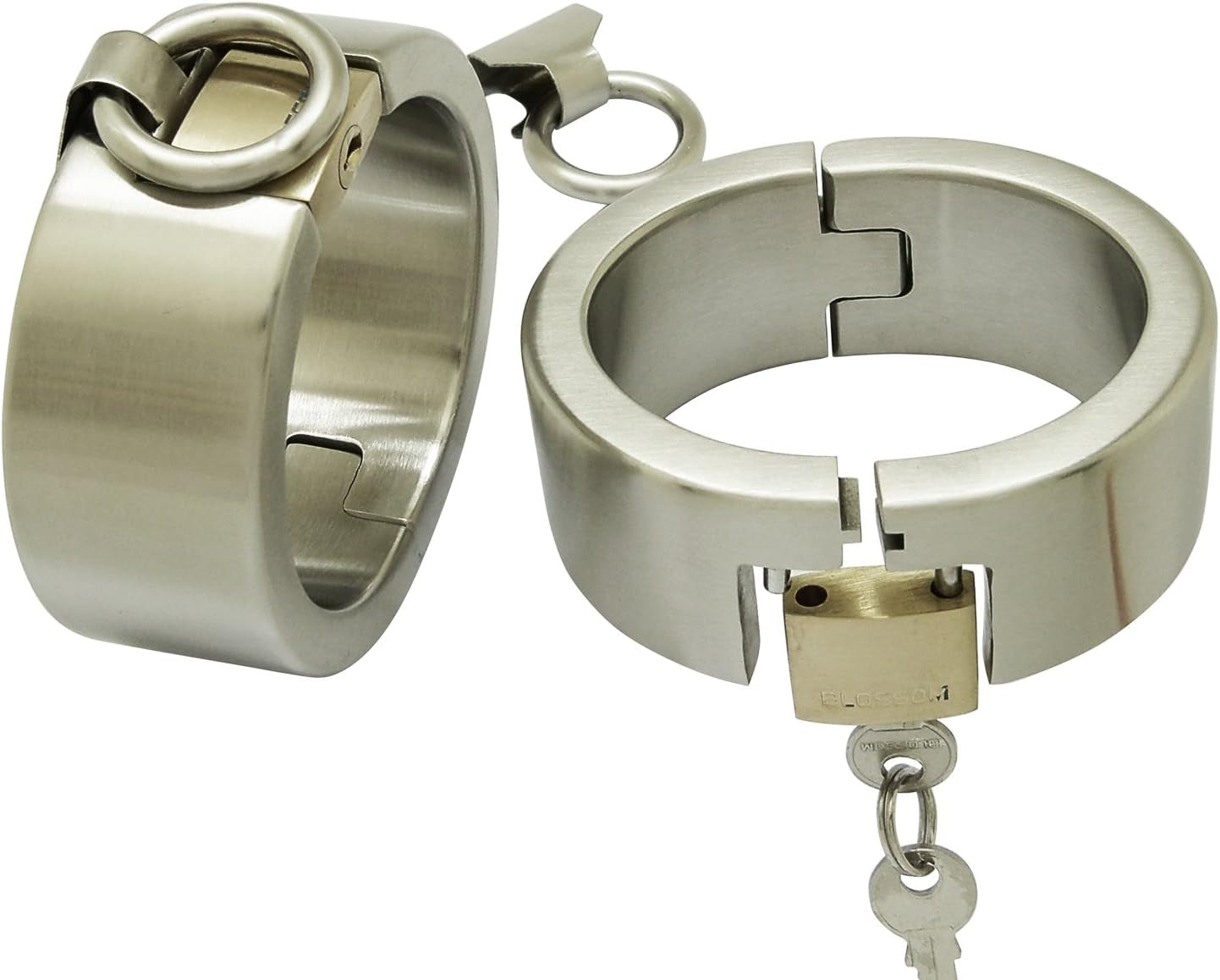 MidnightForge Stainless Steel Locking BDSM Wrist & Ankle Cuffs