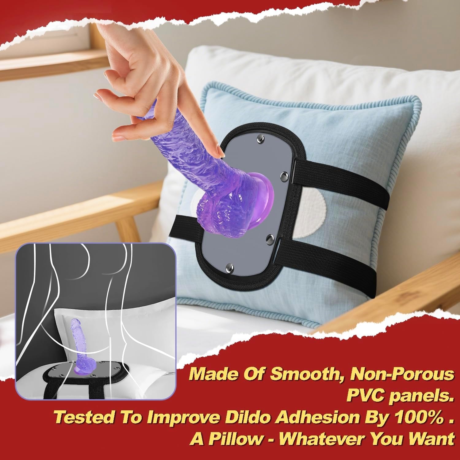 PivotPleasure Suction Cup Dildo Mount | Adjustable Strap-On Saddle