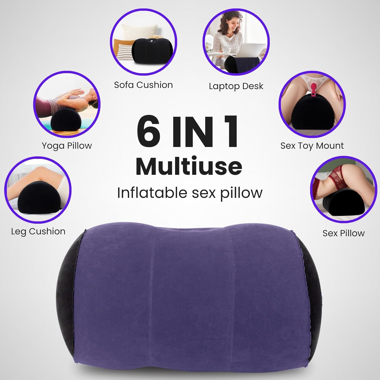 ArchMuse Inflatable Sex Position Dildo Mount Pillow