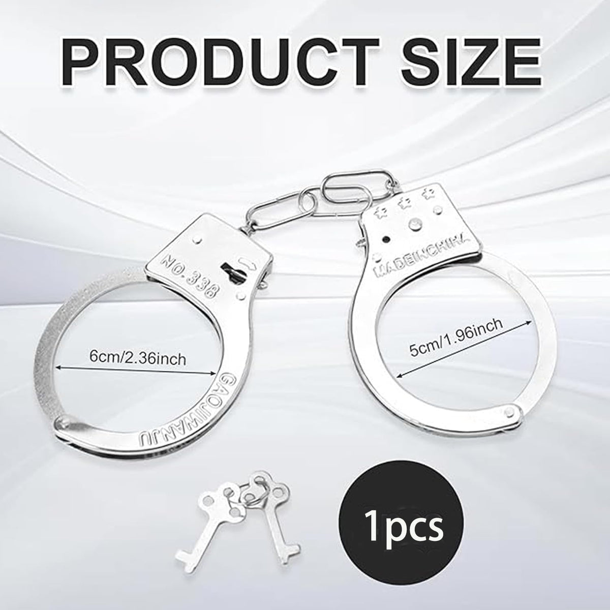 ColdCommand BDSM Metal Handcuffs, 2 Keys & Quick Release