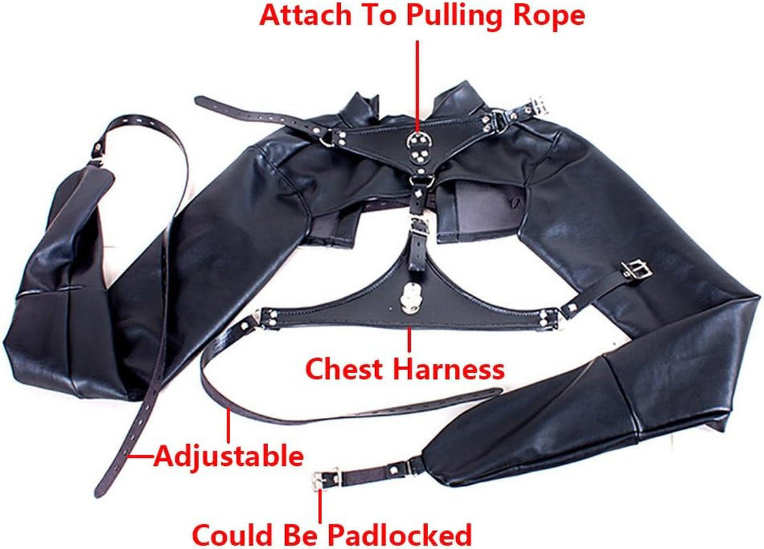 HighCollar Cupless Neck Collar BDSM Breast Harness