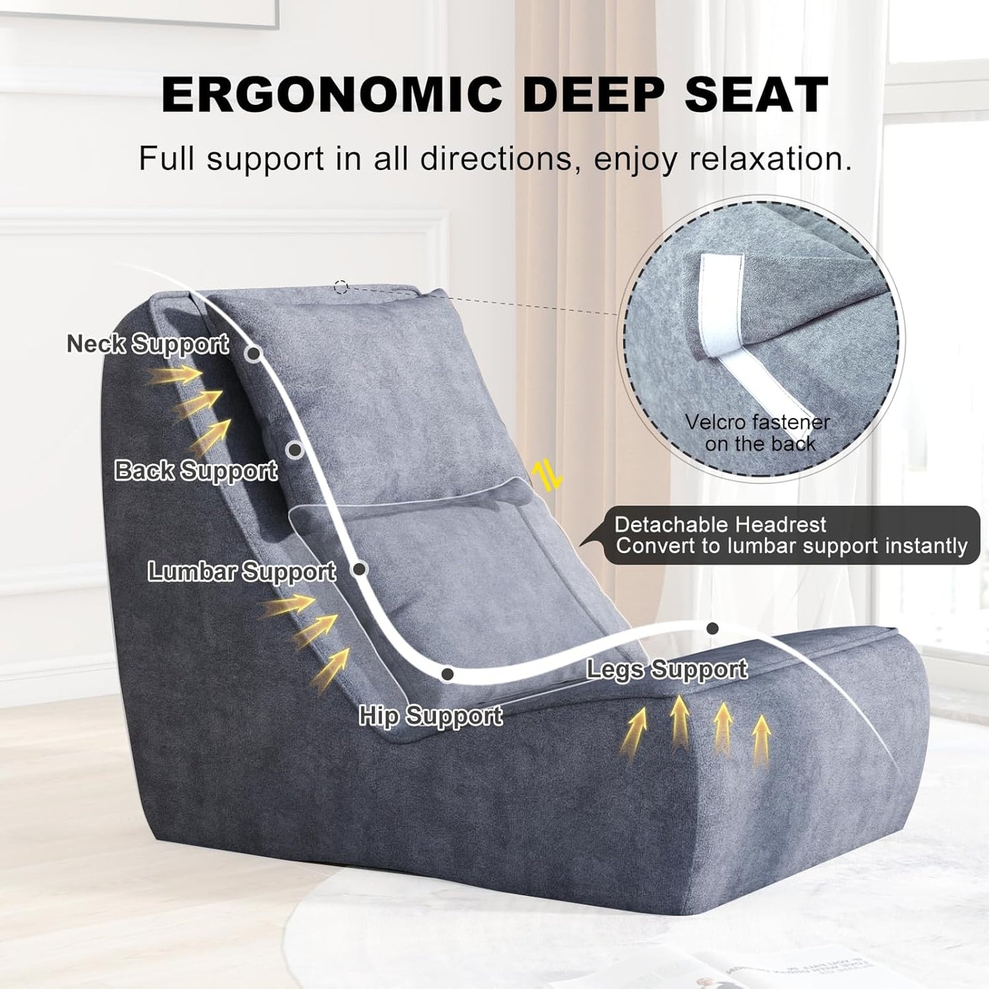 VelvetHaven Convertible Sex Chaise & Ottoman Set