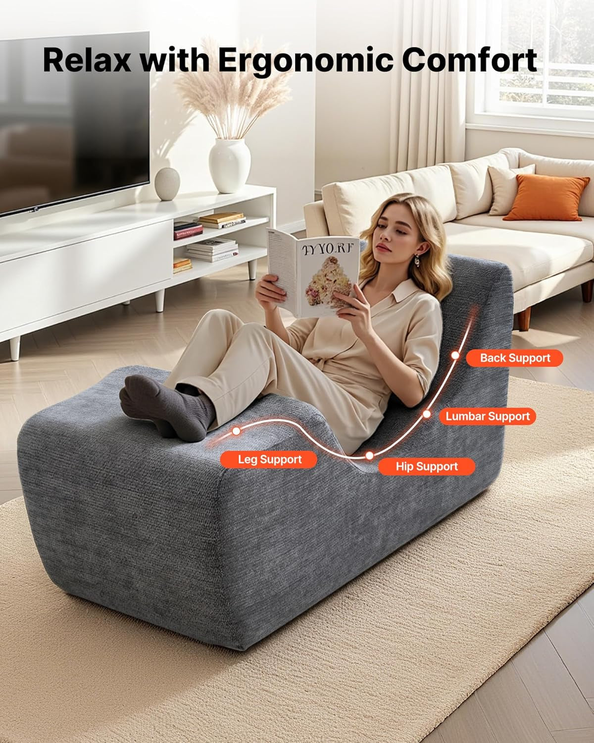AshCurve Ergonomic Sex Position Chaise Lounge