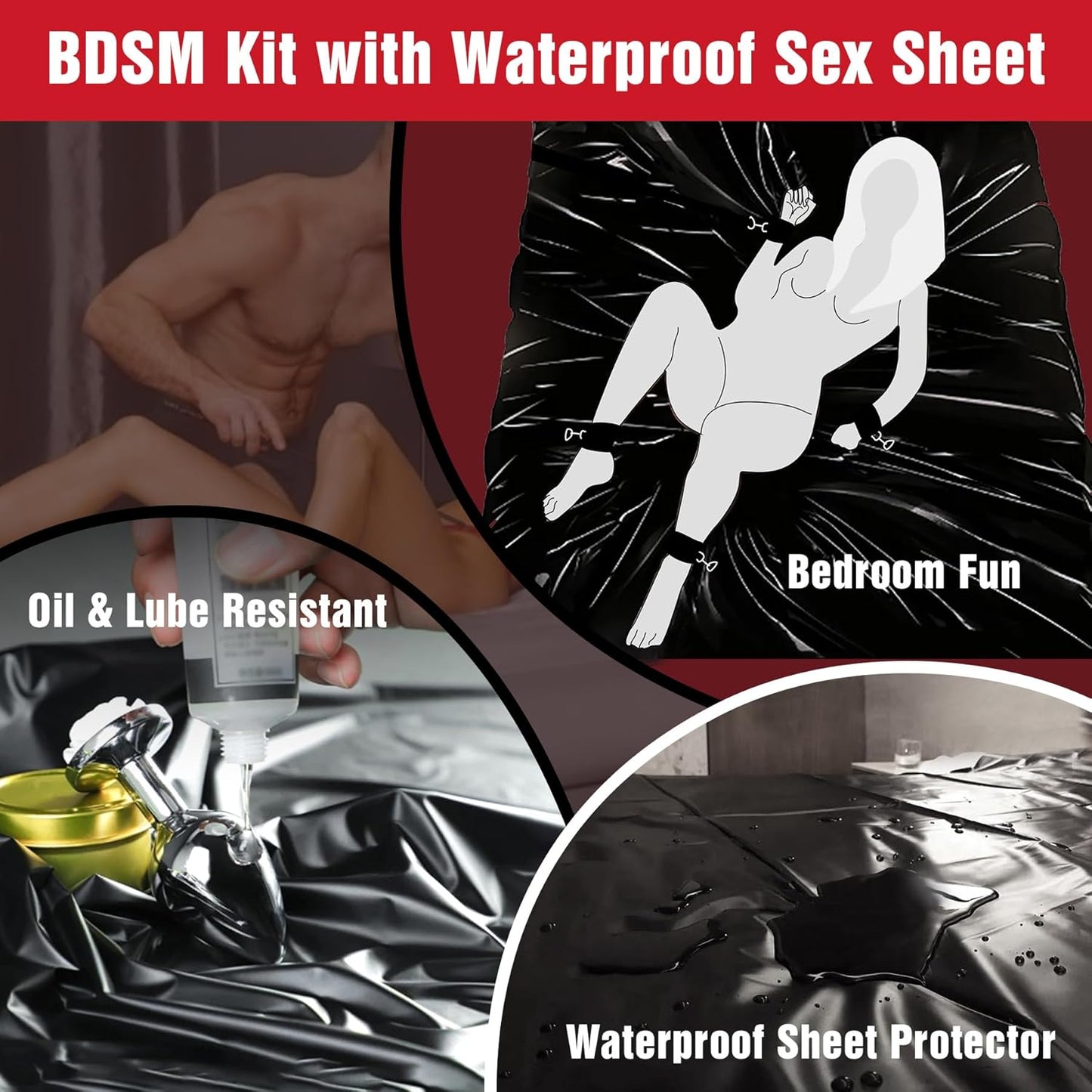 NocturnePlay 7-Piece BDSM Bed Restraint Kit