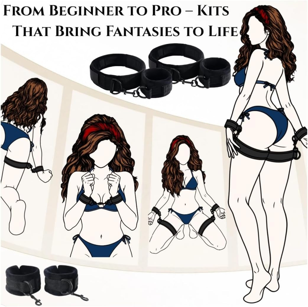 MidnightRitual Sex Position Pillow with Cuffs | Bondage Restraint Kit