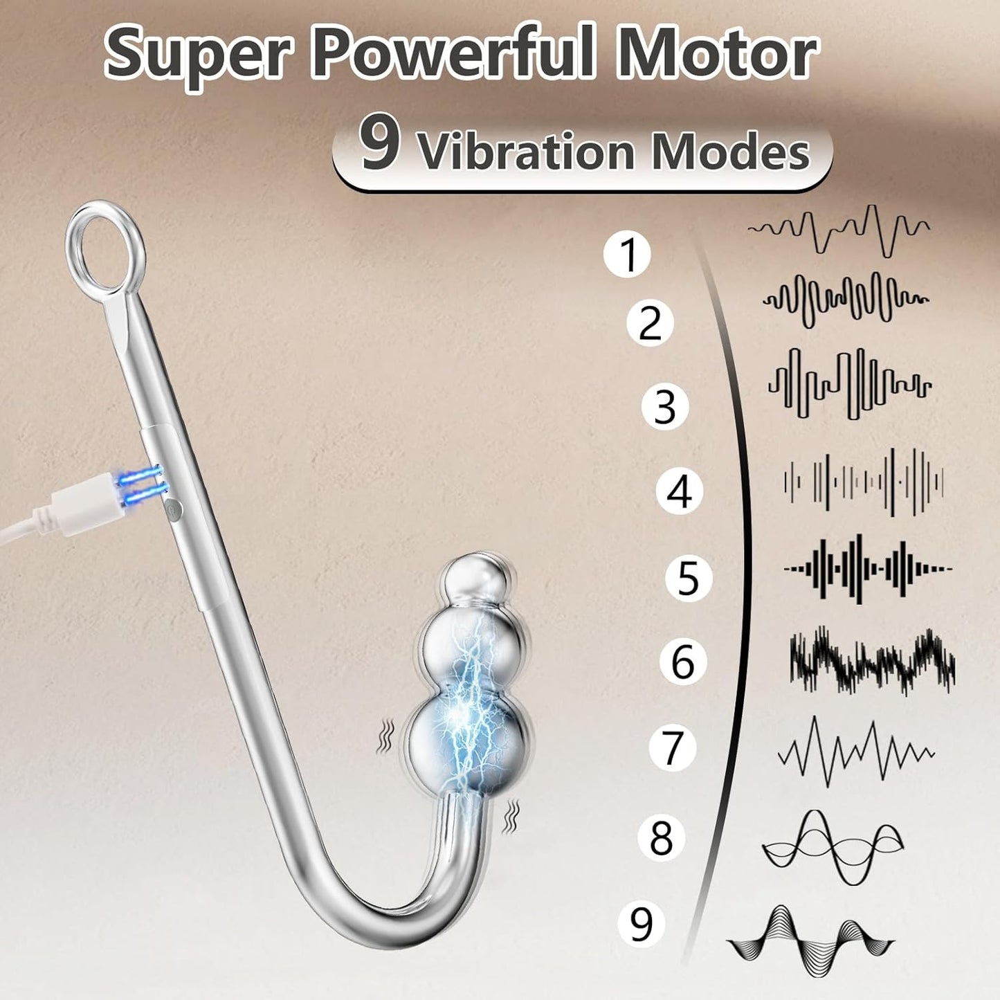 MidnightPulse Vibrating Anal Hook BDSM Restraint Kit