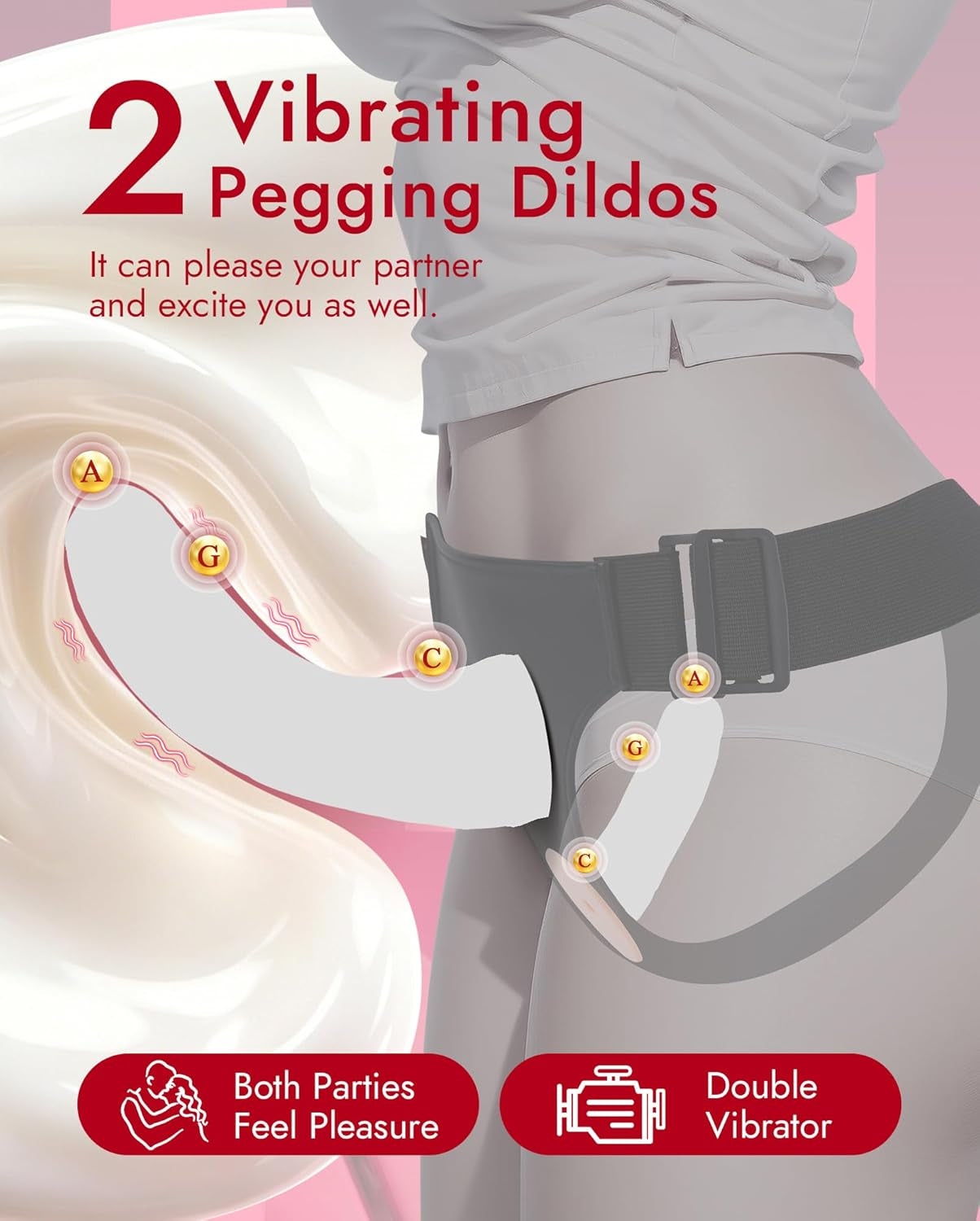 DuskTwin Double Dildo Strap-On Harness Set