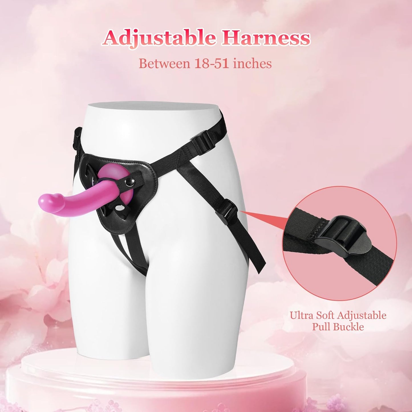 SoftCurve Strap-On Dildo | 7" Liquid Silicone, 3 Rings