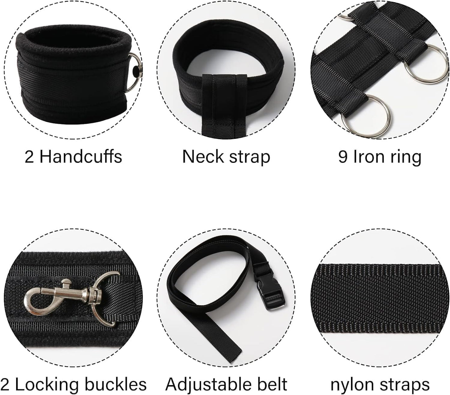 MidnightSurrender Behind Back Neck-to-Waist BDSM Harness
