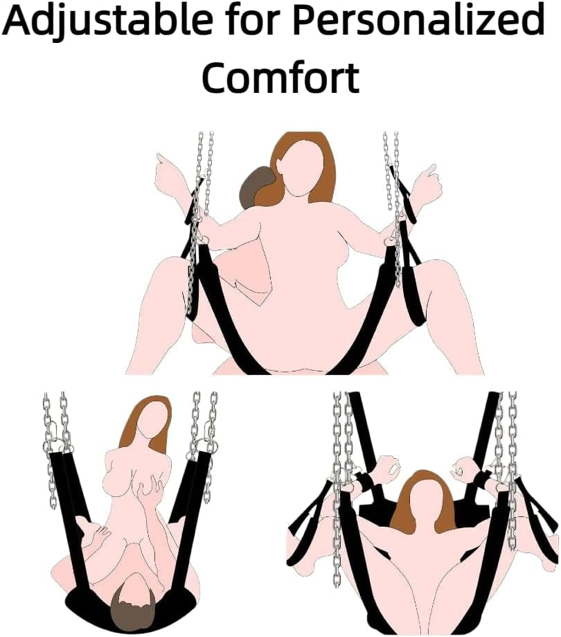 ShadowSpan Freestanding Canvas Sex Swing with Heavy-Duty Steel Stand