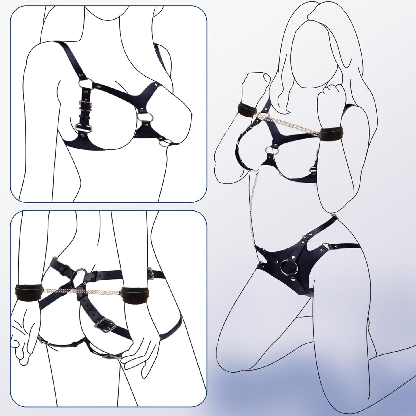 DarkCurve BDSM Harness Restraint Kit