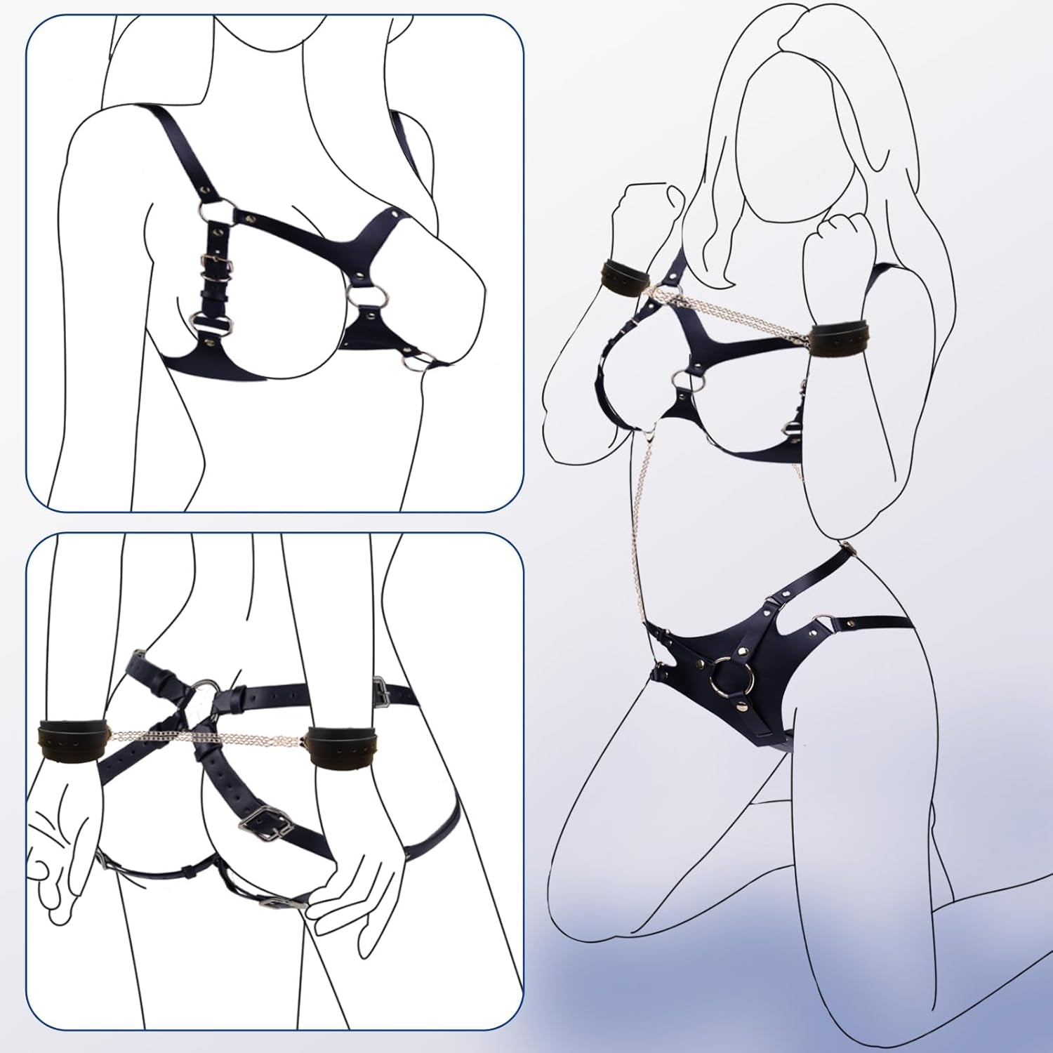 DarkCurve BDSM Harness Restraint Kit