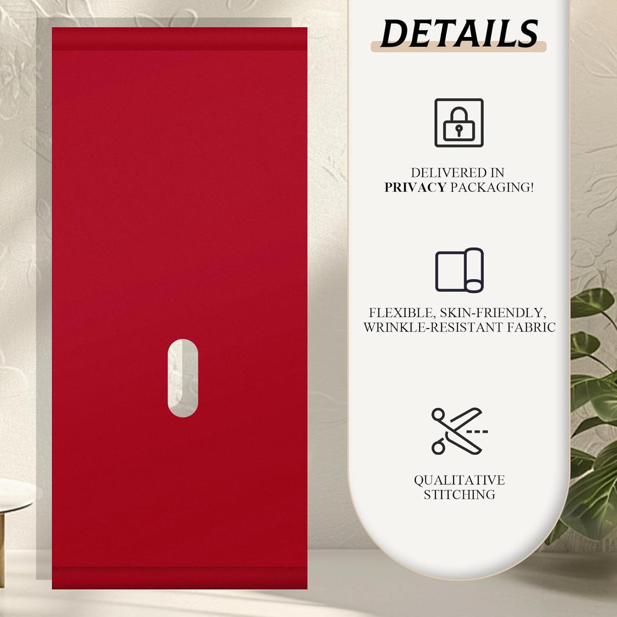 CrimsonPartition Adjustable Glory Hole Doorway Kit in Satin, Red
