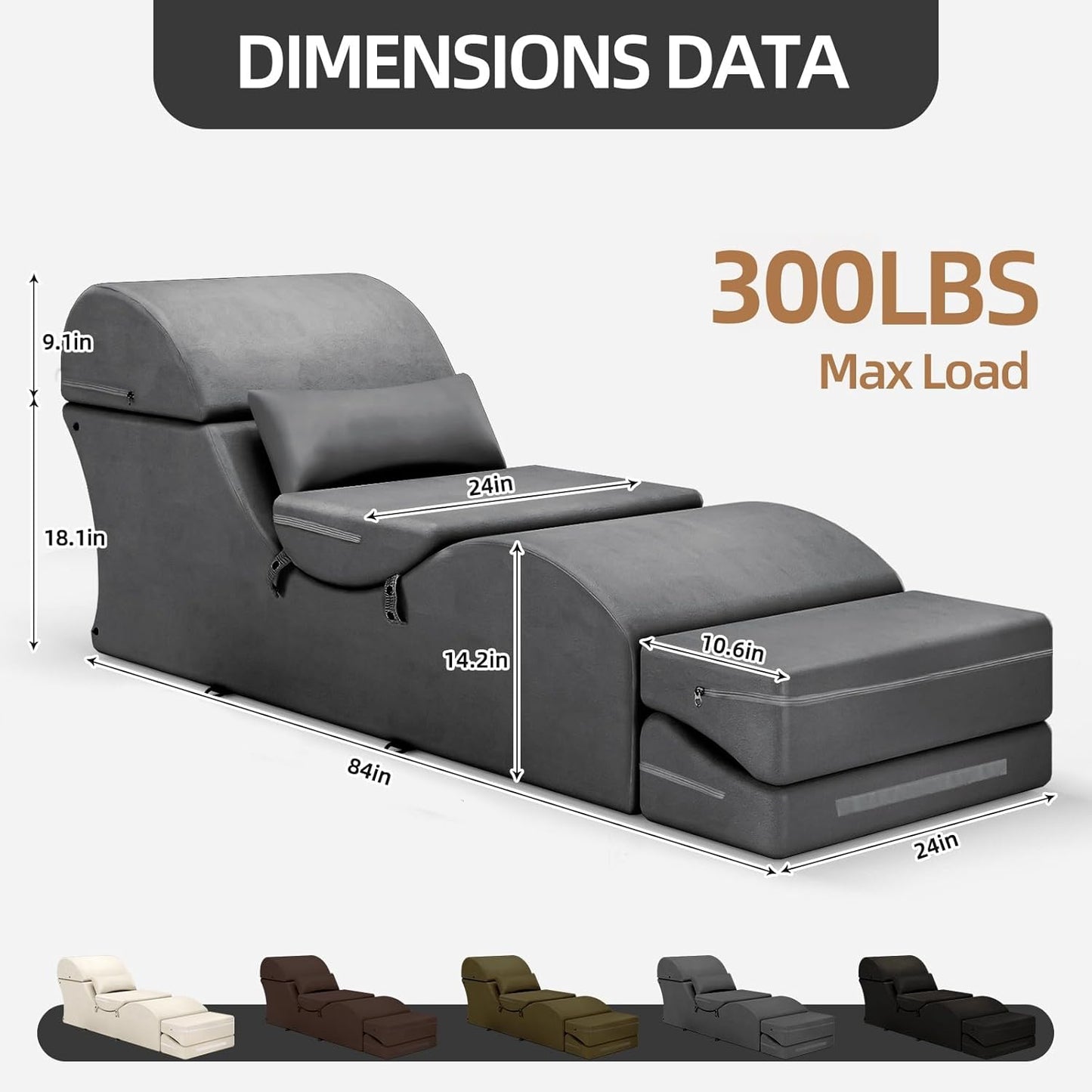 SmokeScreen Sleek 2-in-1 Sex Chaise Lounge