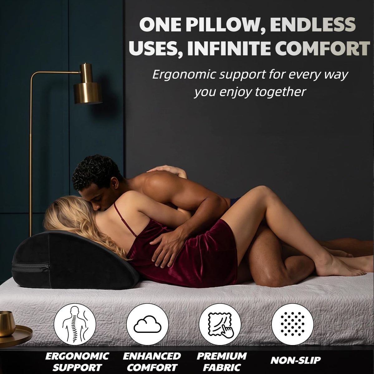 NightArch Premium Memory Foam Sex Position Pillow for Couples