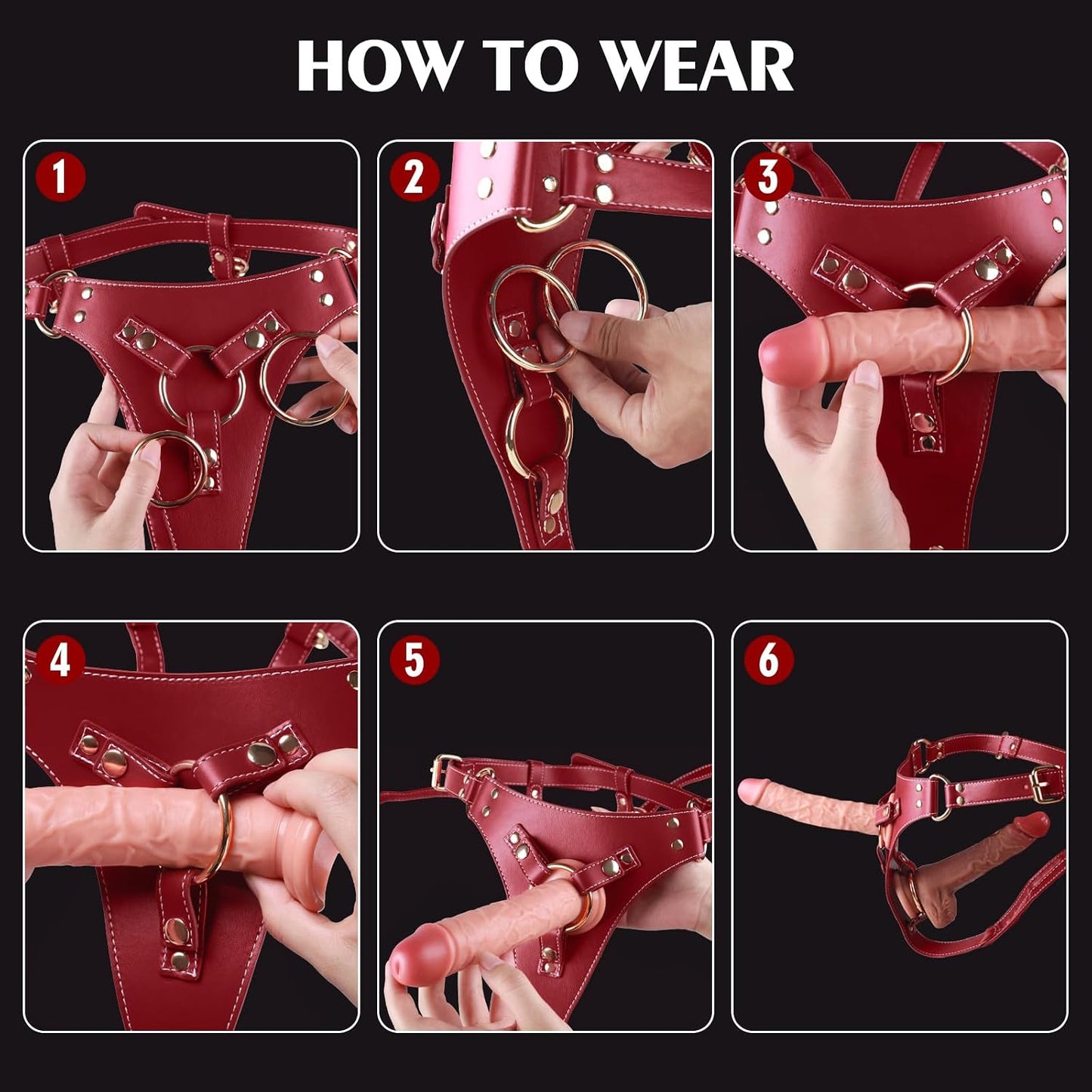 DoubleDown Strap-On Harness – 6 O-Rings