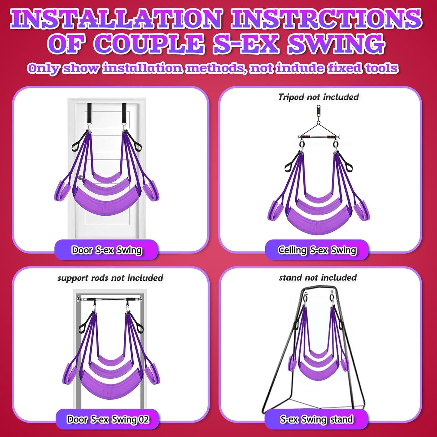 PurpleReign Door Sex Swing with Padding