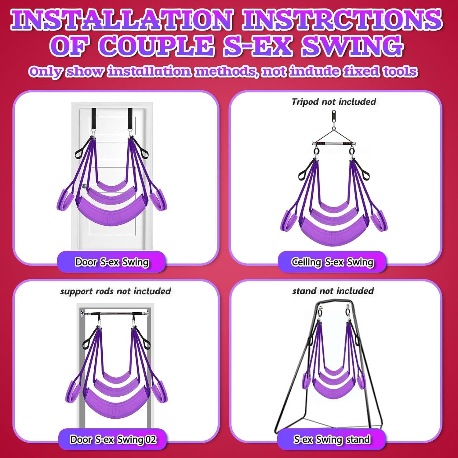 PurpleReign Door Sex Swing with Padding