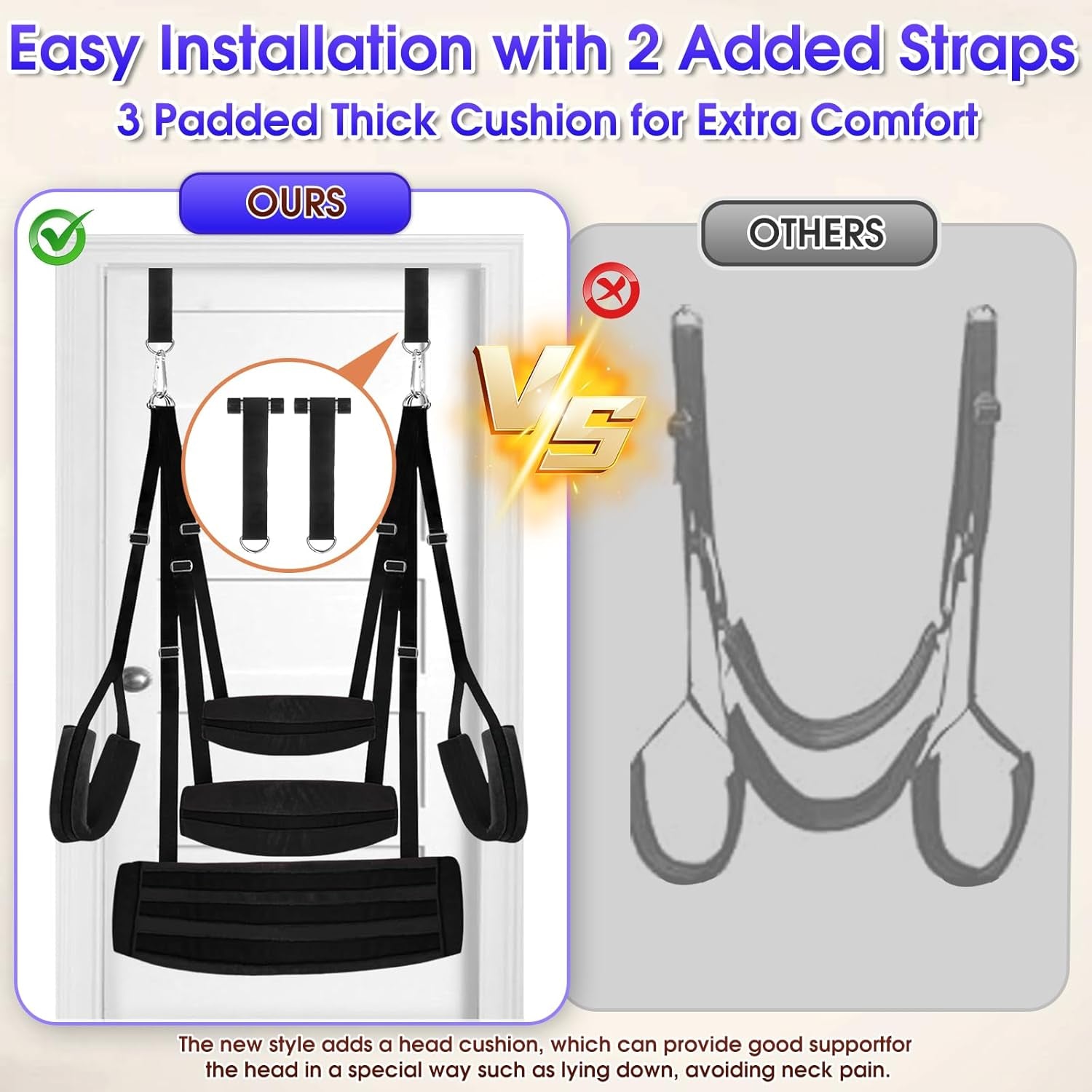 BlackLine Heavy-Duty Sex Swing for Couples