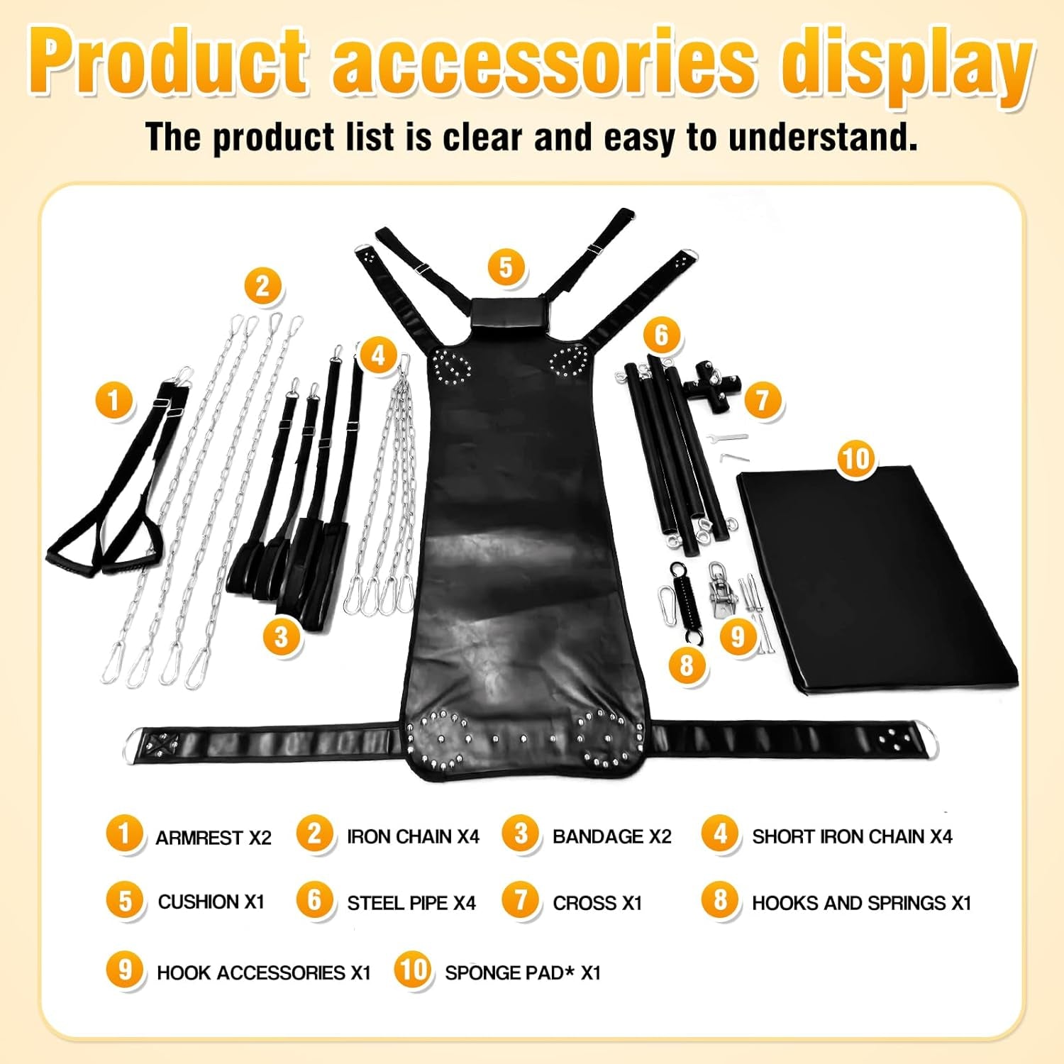 MidnightAnchor Ceiling 360 Sex Swing | 800 lb BDSM Swing Kit