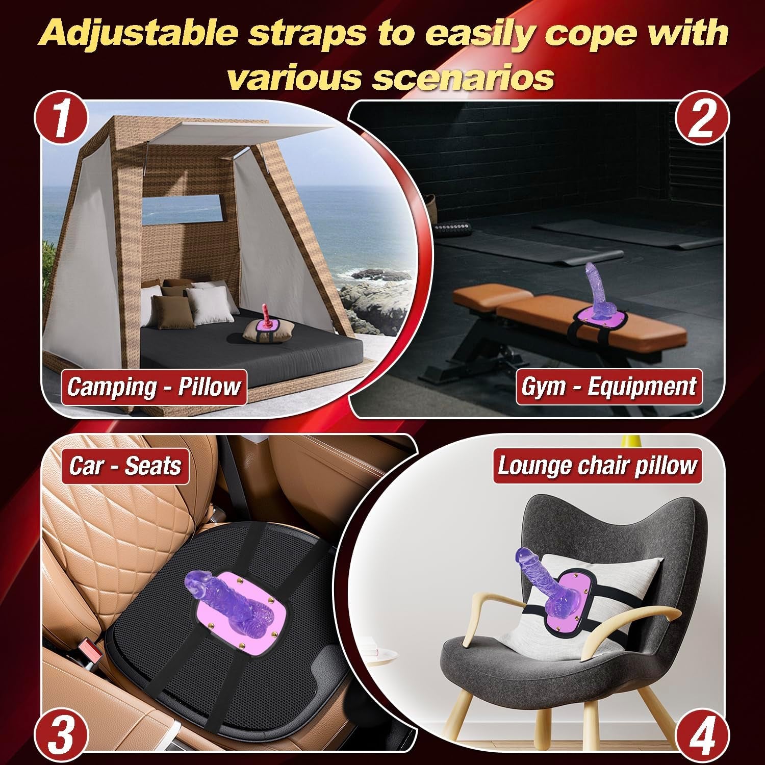 AnchorRide Suction Cup Dildo Mount | Adjustable Strap-On Saddle