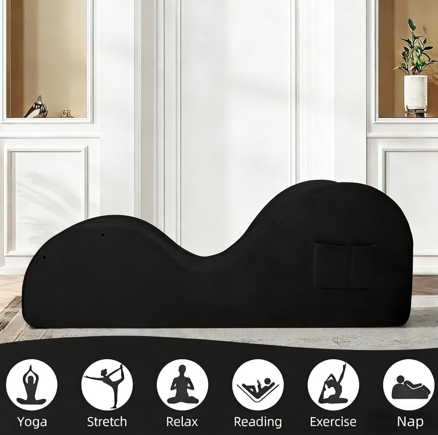 VelvetReverie Large Velvet Sex Chaise Lounge