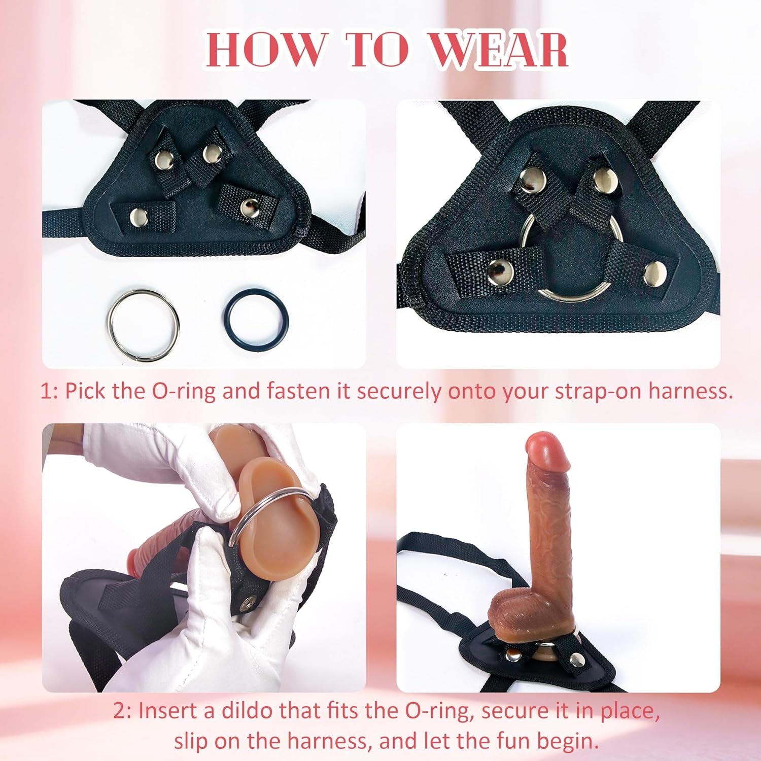 TakeLead Adjustable Strap-On Harness | Interchangeable O-Rings