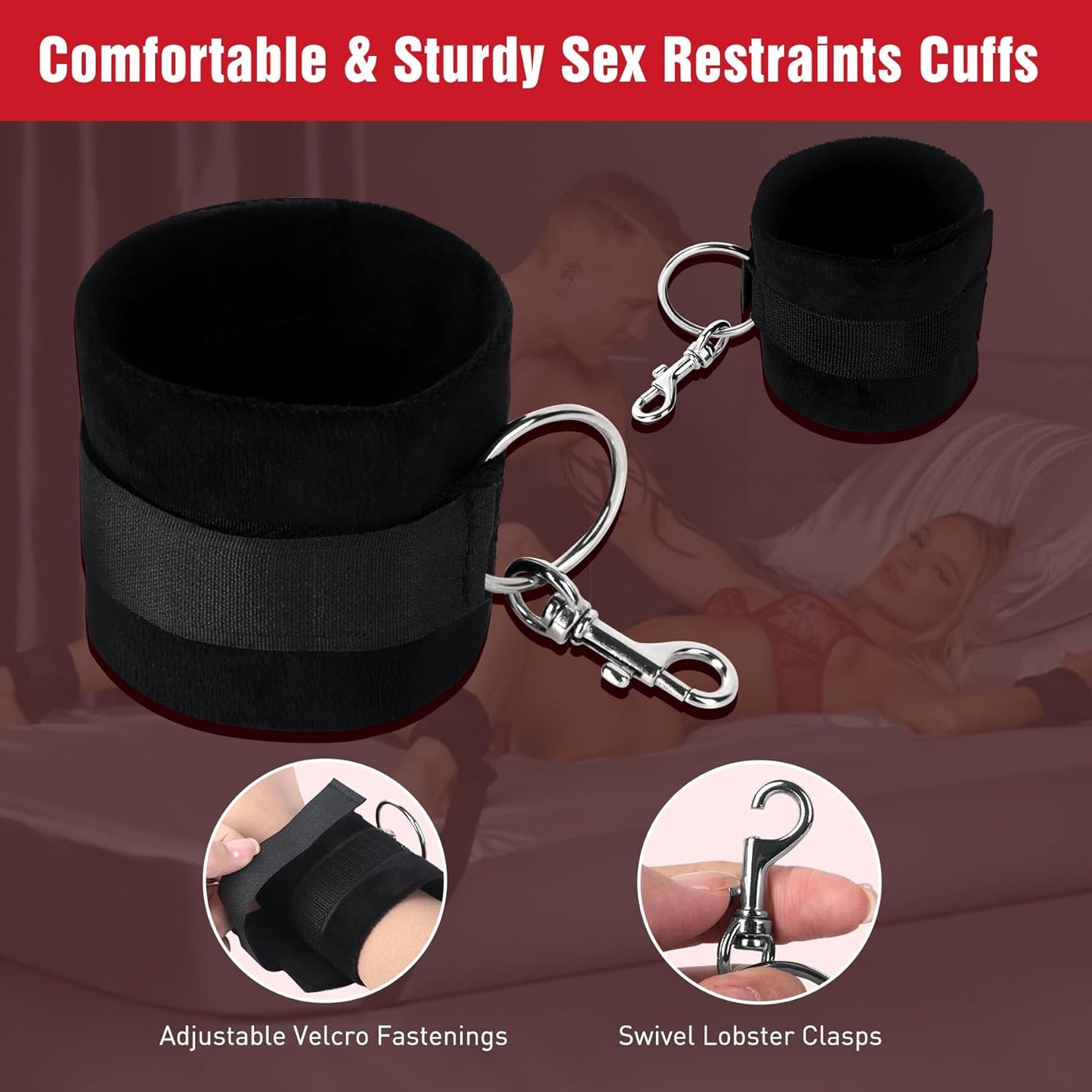 NocturnePlay 7-Piece BDSM Bed Restraint Kit