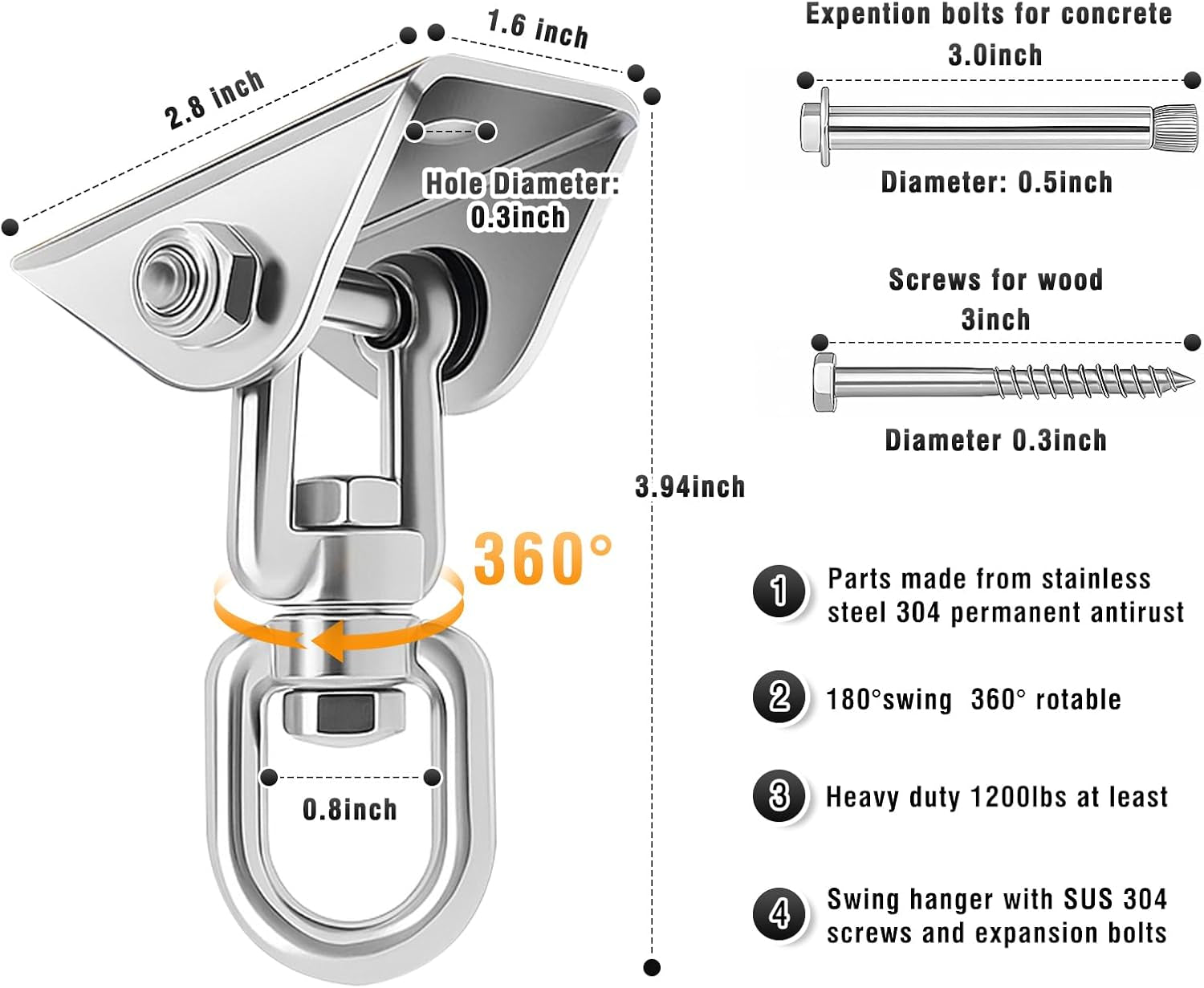 Sex Swing 360° Spinning Indoor Ceiling with Premium Stand, Super Widened Comfortable Seat, BDSM Sex Toys Set for Adults
