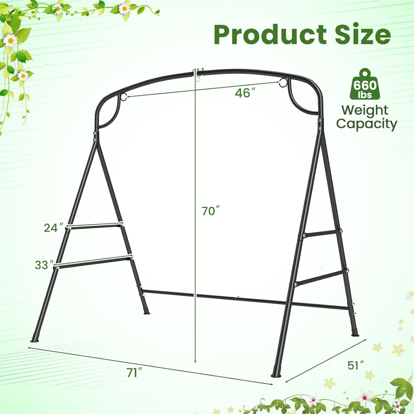 IronHalo Sex Swing Stand | 660 lb Metal A-Frame