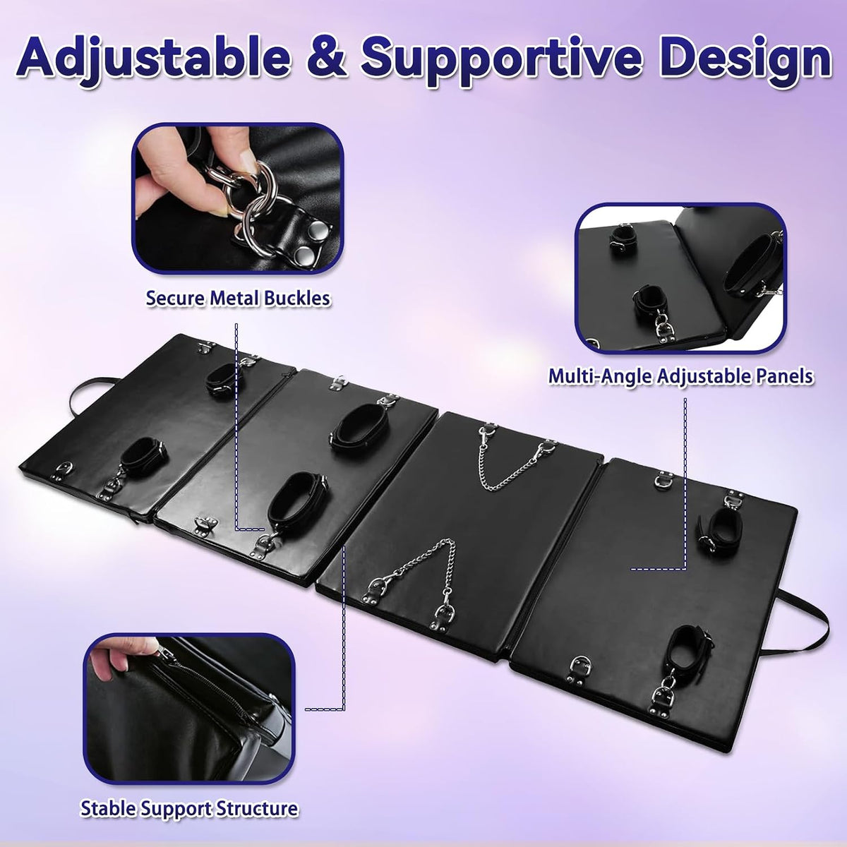 ShadowSuite Folding Bondage Mat & Cuff Set