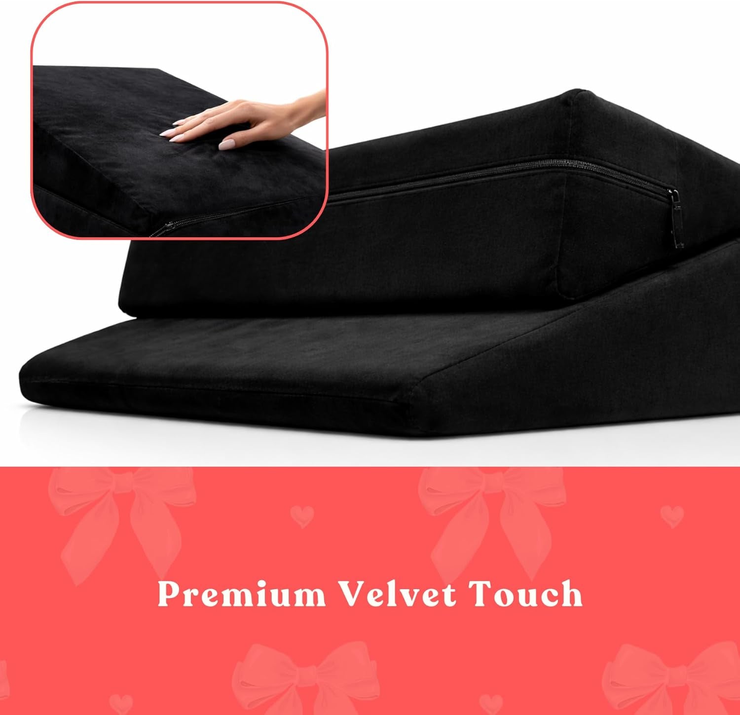 VelvetStack Sex Wedge & Ramp Pillow Set