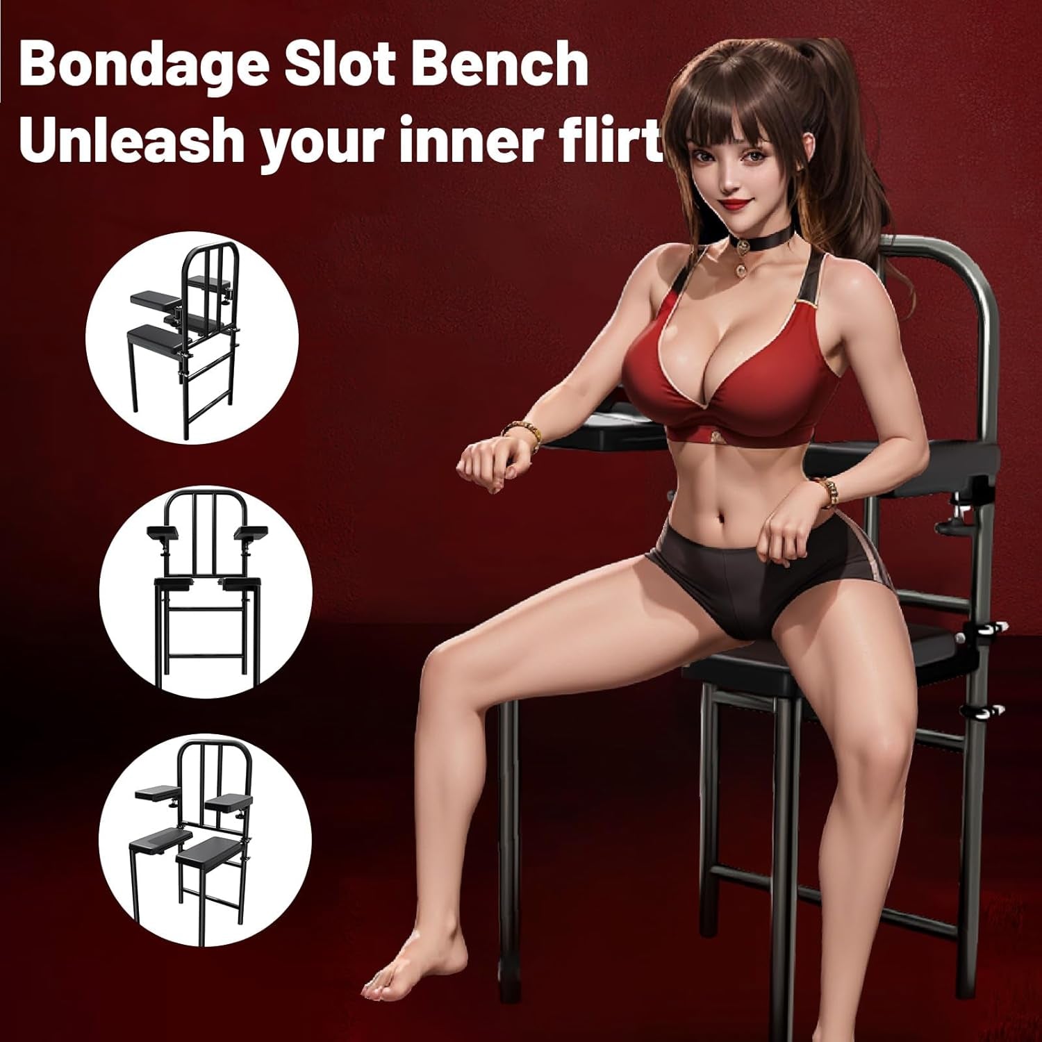 TameLock BDSM Sex Chair with Cuffs