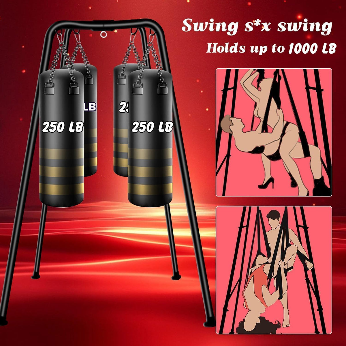 NightRig Freestanding Sex Swing and Bondage Sling BDSM Furniture