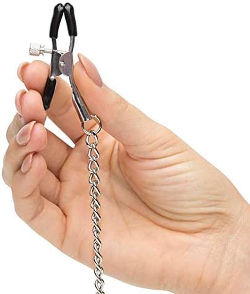 ChainedBloom Adjustable BDSM Nipple and Clitoral Clamps with Chain
