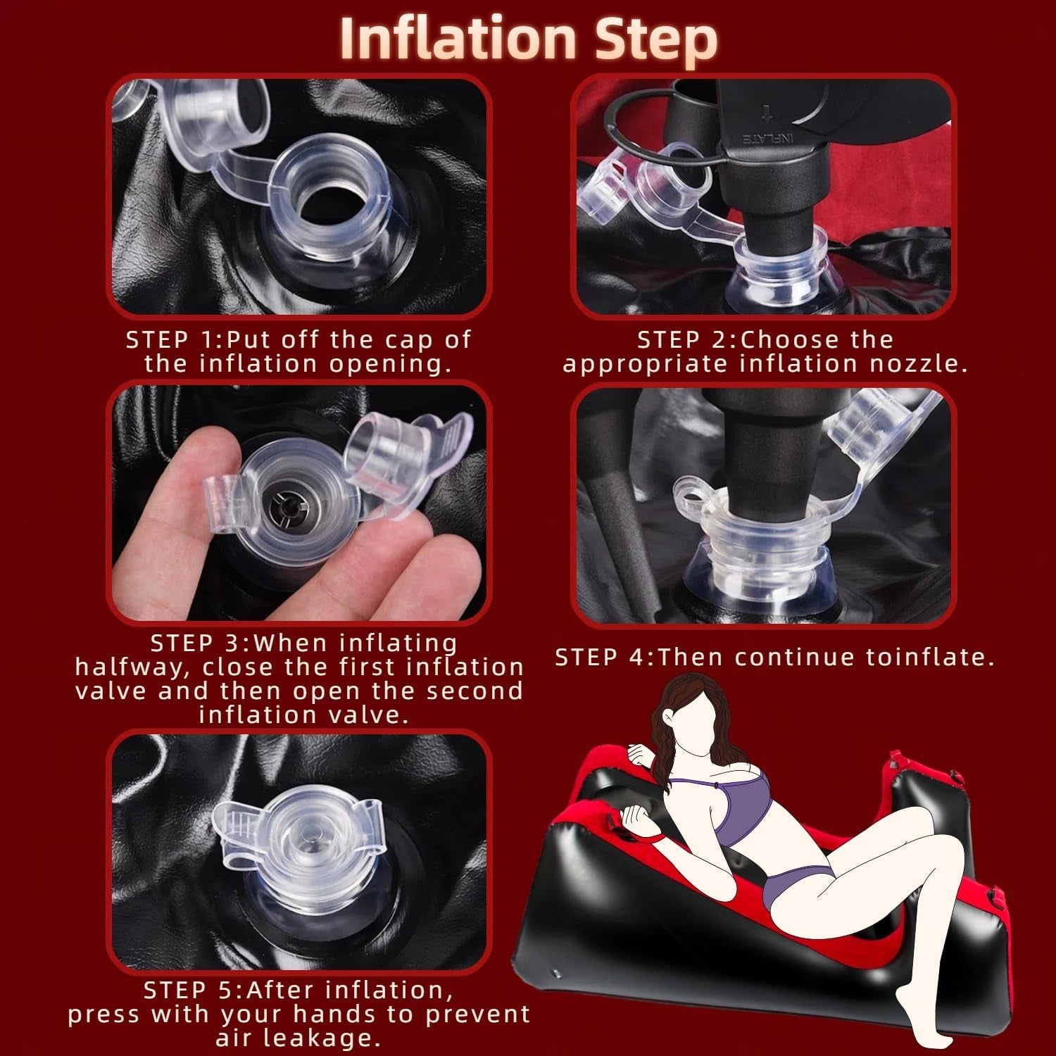 Sex Sofa Sex Furniture Pillow BDSM Sex Toys Inflatable Cushion for Couple Sexual Position Support Multifunctional