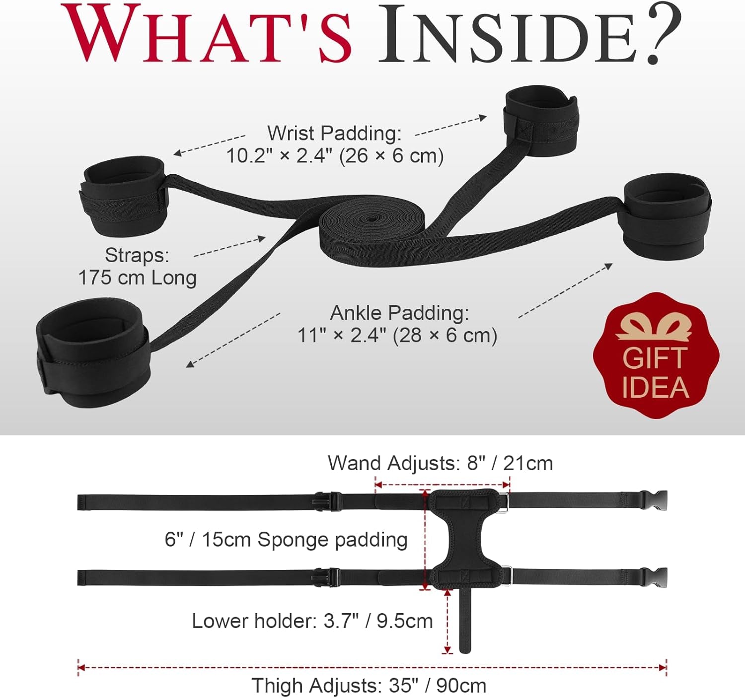 SurrenderSuite BDSM Bed Restraints Set | Wand Holder