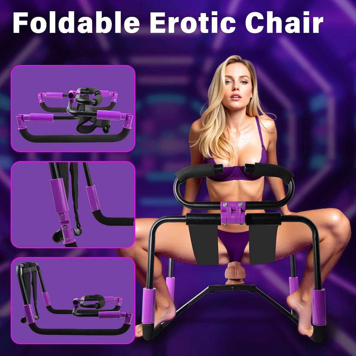 AmethystThrone Sex Chair with Rotating Armrests & Remote Dildo