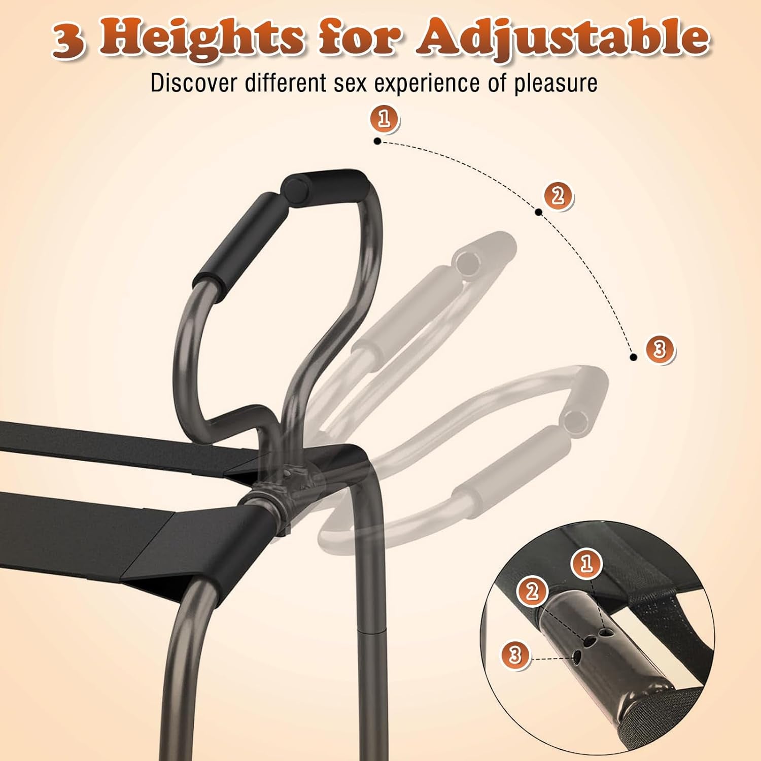 Multifunction Sex Chair, Couples BDSM Riding Sex Toys Sex Position Enhancer Chair with Bouncing Mount Sex Seat, Adjustable Weightless Sex Stool with Sex Cushion Sex Furniture for Bedroom
