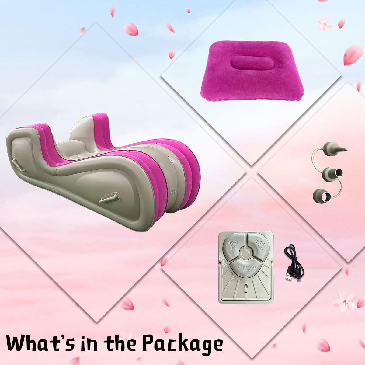 RaptureRecline Ergonomic Inflatable Sex Sofa for Couples