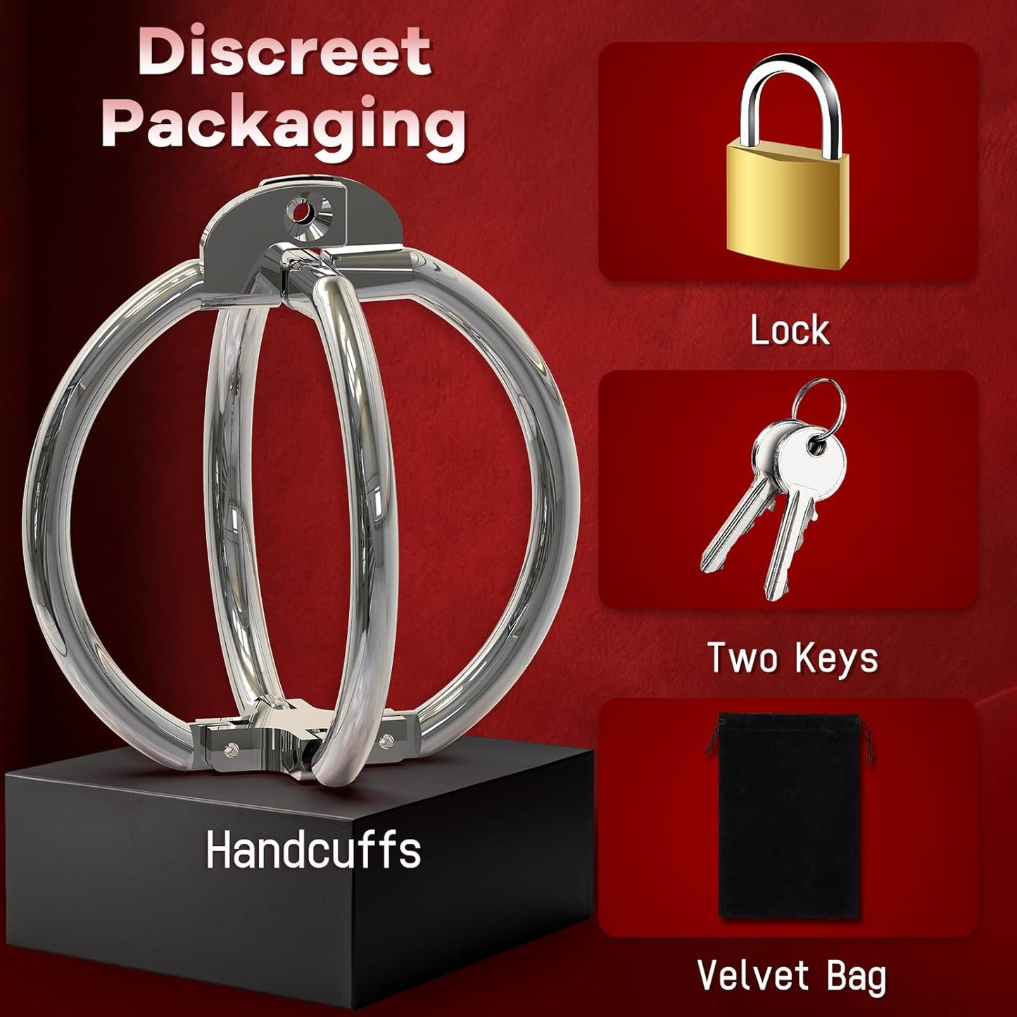 SilverLock Silver Metal BDSM Handcuffs