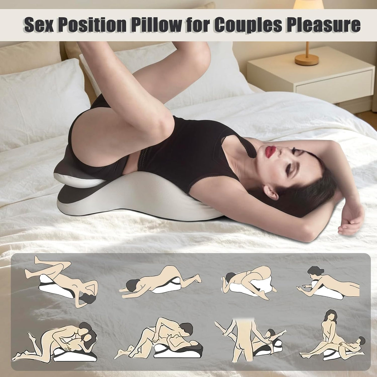 SlowRebound Sex Wedge Pillow | 27° Memory Foam Positioner