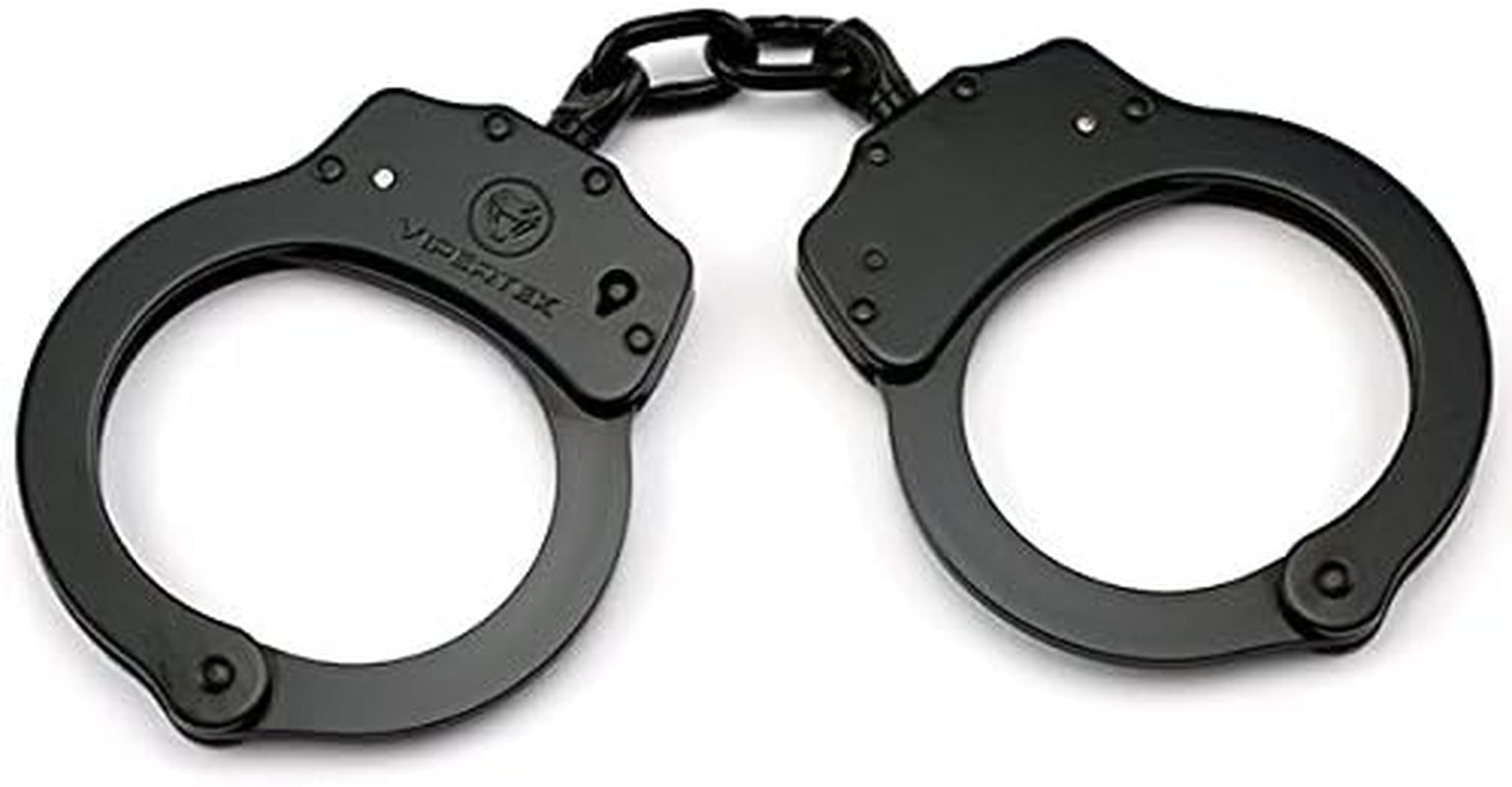 SableClasp Double-Lock Steel Handcuffs for Bondage Play