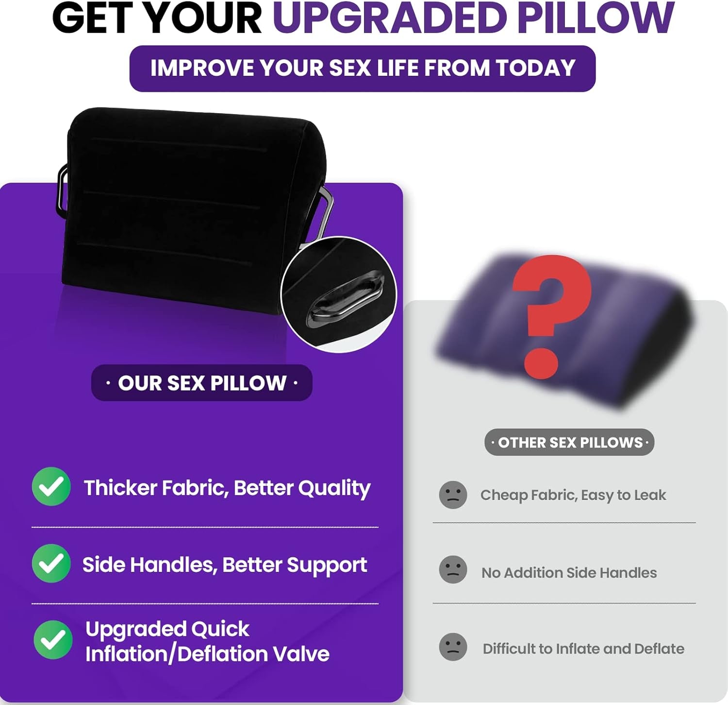 DualMuse Inflatable Sex Pillow Set | Wedge & Toy Mount