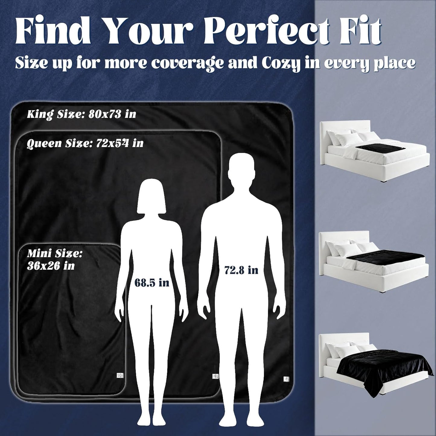 Waterproof Sex Blanket for Bed Intimacy, Queen Size 72 * 54 Inch 3 Layer Leakproof Mattress Protector Sex Mat for Adult, Reusable & Stainproof Throw Blanket Cover for Bed Couch Sofa Protection