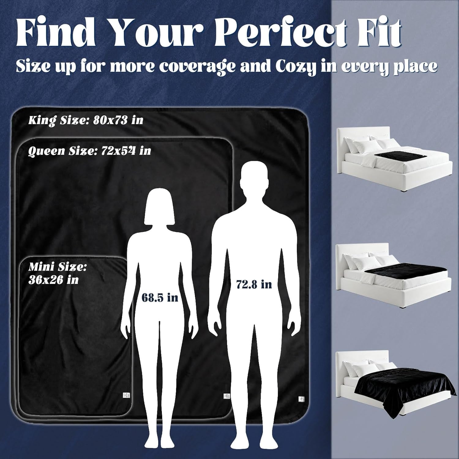 Waterproof Sex Blanket for Bed Intimacy, Queen Size 72 * 54 Inch 3 Layer Leakproof Mattress Protector Sex Mat for Adult, Reusable & Stainproof Throw Blanket Cover for Bed Couch Sofa Protection