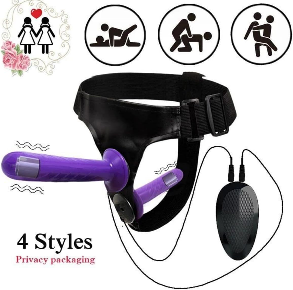 TwinThrill Double Vibrating Strap-On Dildo | Adjustable Harness