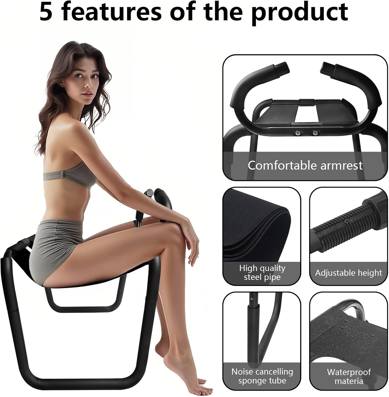 Sex Chair Position Enhancer Chair for Bedroom Bounce Stool,Sex Furniture Stools for Love Life,Sex Swivel Chair Sex Toys with Handles for Men Women Couple