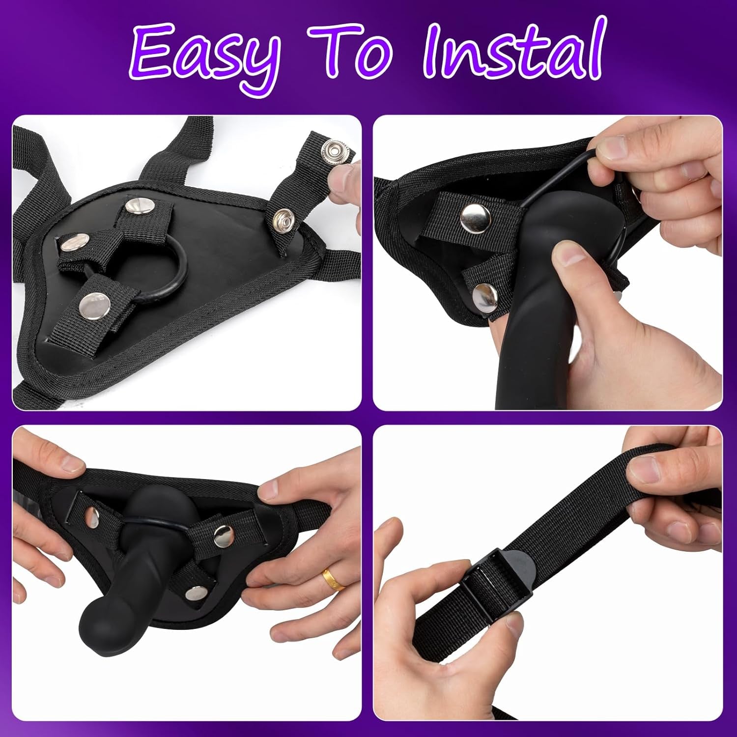 DarkTempo Vibrating Strap-On – 10 Modes