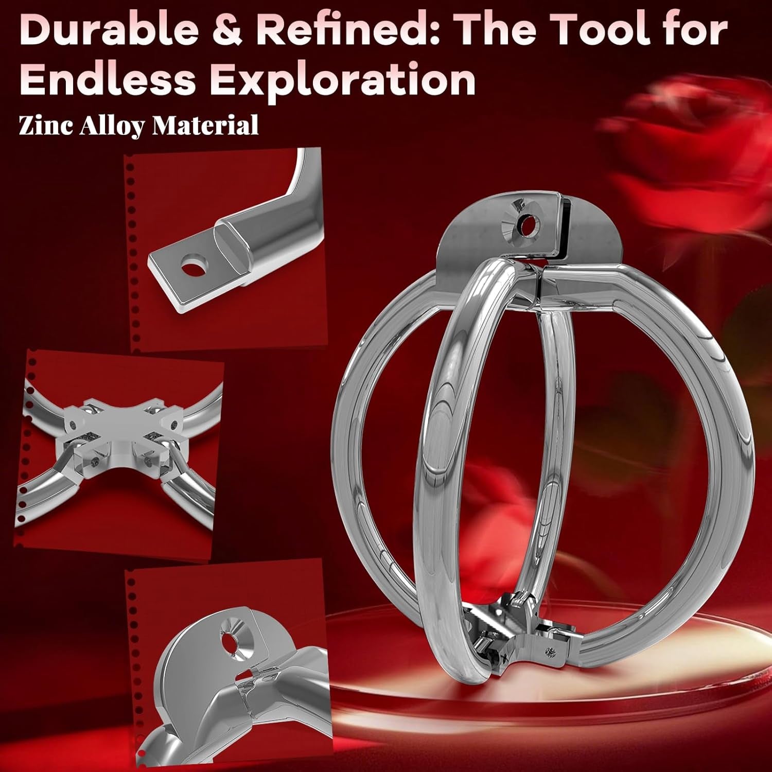 SilverLock Silver Metal BDSM Handcuffs